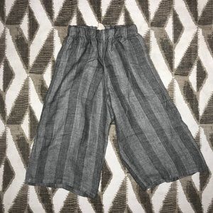 Ichi Antiquites Elastic Waist Wide Leg Crop Pants